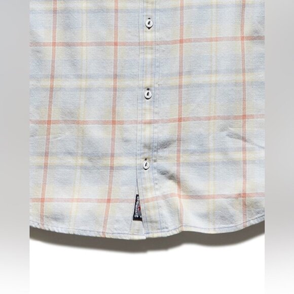 Flag & Anthem Reston Vintage Wash Button  Down Long Sleeve Plaid Shirt - Picture 5 of 15